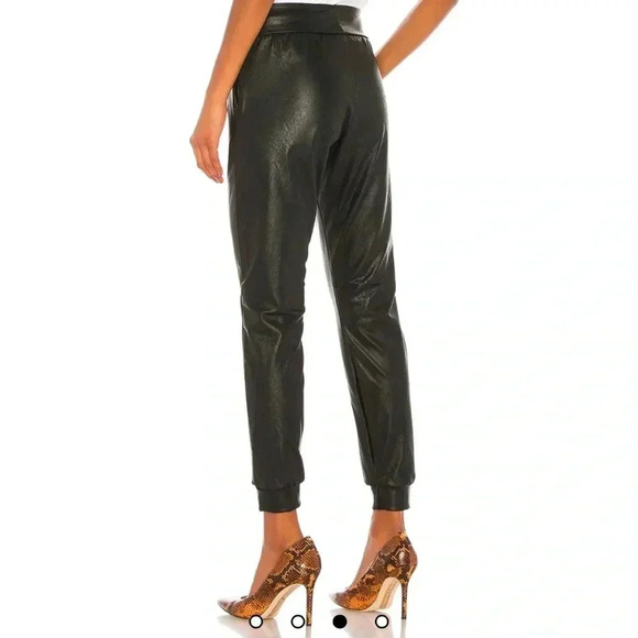 Faux leather commando joggers - Picture 3 of 4